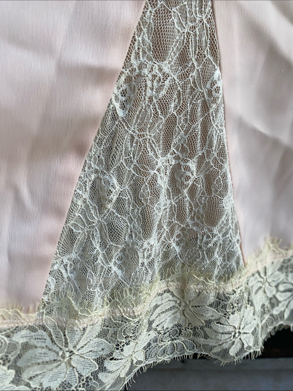 Urban Outfitters Pale Pink Dress with Pale Yellow Lace Trim - Picture 7 of 12